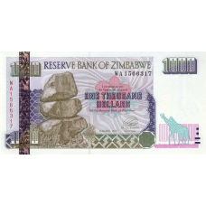 P12a Zimbabwe - 1000 Dollars Year 2003